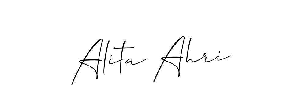 Make a short Alita Ahri signature style. Manage your documents anywhere anytime using Allison_Script. Create and add eSignatures, submit forms, share and send files easily. Alita Ahri signature style 2 images and pictures png